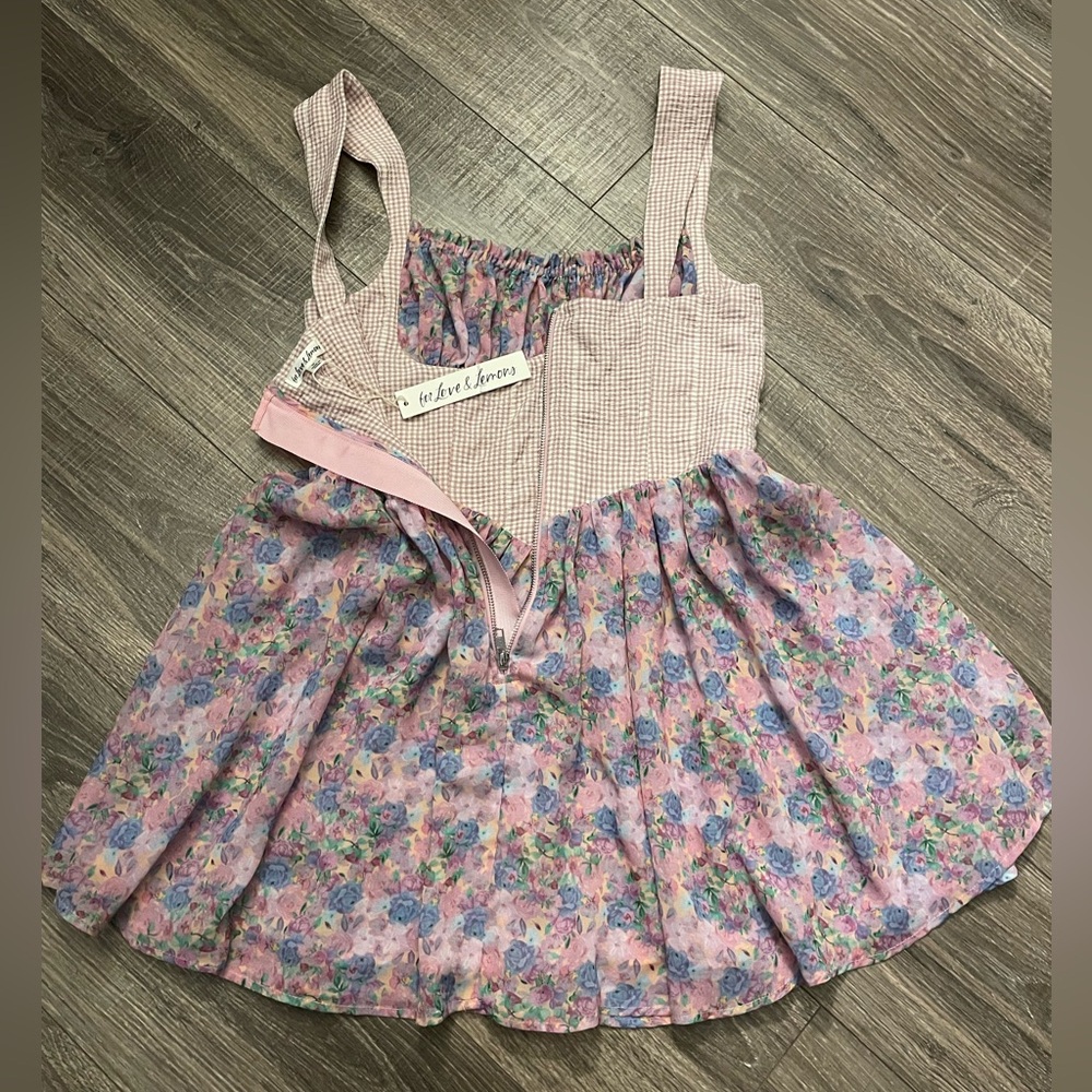 For Love & Lemons Brenna Mini Floral Dress Size Medium NWT - Picture 13 of 15